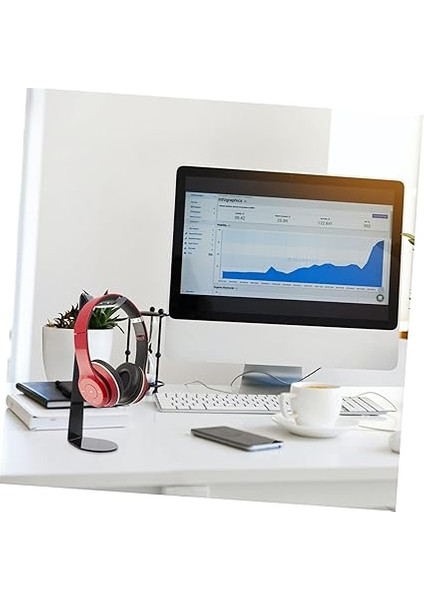 Oyuncu Kulaklık Standı Kulaklık Tutucu Akrilik Siyah Bilgisayar Kulaklık Rafı fiyatları