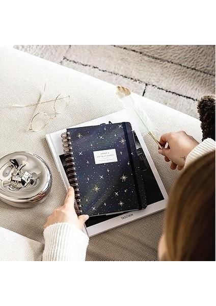 A5 Spiralli Süresiz Planlayıcı Ajanda Galaksi - 15X21 modelleri