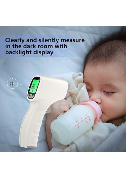 FR202 Kontaktlos Stirnthermometer – Kızılötesi Ateş Ölçer, Dijital Anında Ölçümü, Fieberalarm – Bebek, Yetişkinler Için Uygundur ve Yüzey Gri fırsatları