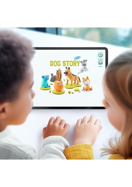 Clay Köpek Hikayesi Seti - Çocuklar Için Şekil Verme ve Model Kili - 15 Kutu ve Şekillendirme Aletleri, Hava ile Kuruyan Kil Seti modelleri