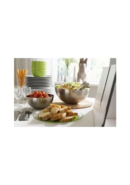 Salata Kasesi "paslanmaz Çelik Kase Blanda Blank" Servis Kasesi 20 cm Çapında, Yakl. 20,32 Cm) modelleri