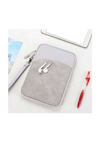 1 Adet Tablet Çantası Tablet Saklama Çantası Seyahat Taşınabilir Çanta 9-11 Inç Tablet Çantası Mini Serisi Açık Gri Için Uygun modelleri