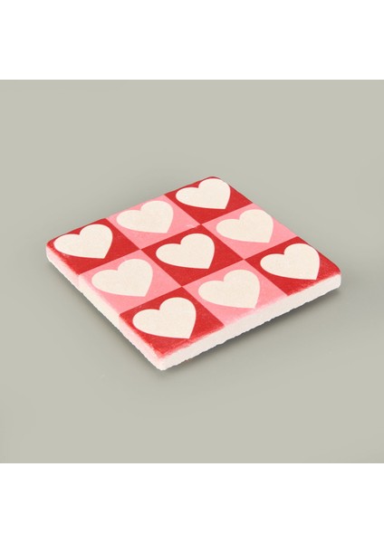 Kitchen Kalpli Taş Bardak Altlığı - Renkli - 10X10 cm