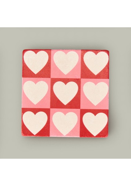 Kitchen Kalpli Taş Bardak Altlığı - Renkli - 10X10 cm modelleri