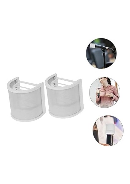 2ADET U Şeklinde Mikrofon Filtre El Mikrofonu Rüzgar Kapağı Kaydı ve Canlı Yayın Için Etkili Mikrofon Şıldırası modelleri