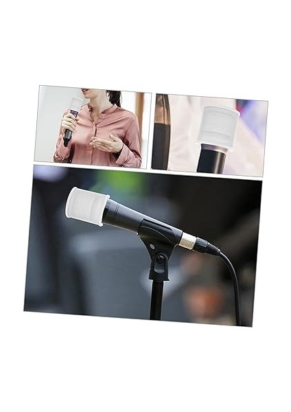 2ADET U Şeklinde Mikrofon Filtre El Mikrofonu Rüzgar Kapağı Kaydı ve Canlı Yayın Için Etkili Mikrofon Şıldırası fırsatları