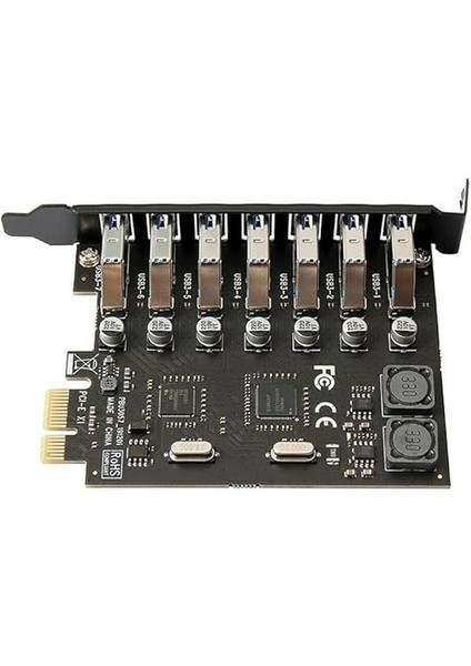 Plus PX-4899 7 Port USB Hub, Pcı Expres Usb3.0 Kart 7 Port Çoklayıcı, Pcı Ex Usb3.0 Çoklayıcı Kart (Win7/8/10/11, Linux, Macos) fırsatları