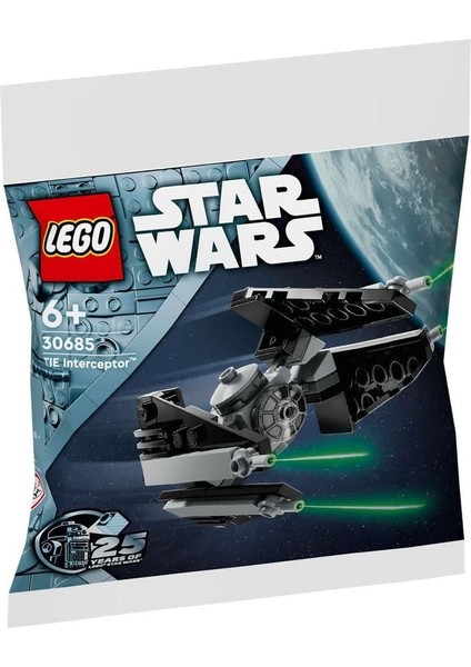 Tıe Interceptor Mini Modeli 30685 – 6 Yaş ve Üzeri Uzay ve Bilim Kurgu Tutkunu Erkek ve Kız Çocukları Için Hayal Gücünü Geliştiren Yaratıcı Oyuncak Yapım Seti, Hediye Fikri (48 Parça)