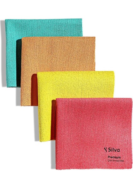 Premium Çok Amaçlı Bez 4'lü Set (Fuşya-Turuncu-Sarı-Yeşil)