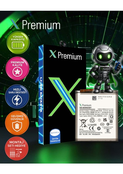 Xpremium Samsung S22+ Uyumlu Batarya Pil Süper Yüksek Kalite 4500 Mah EB-BS906ABY