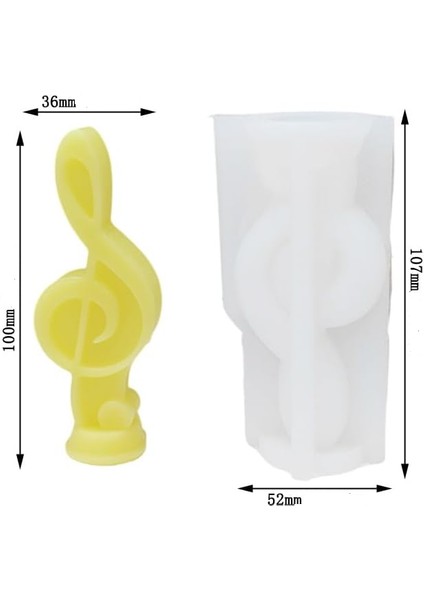 Sol Anahtarı Müzik Figür Silikon Mum Kalıbı Epoksi Reçine Taş Tozu Mum Kek Pasta Süsleme Kalıp fiyatları