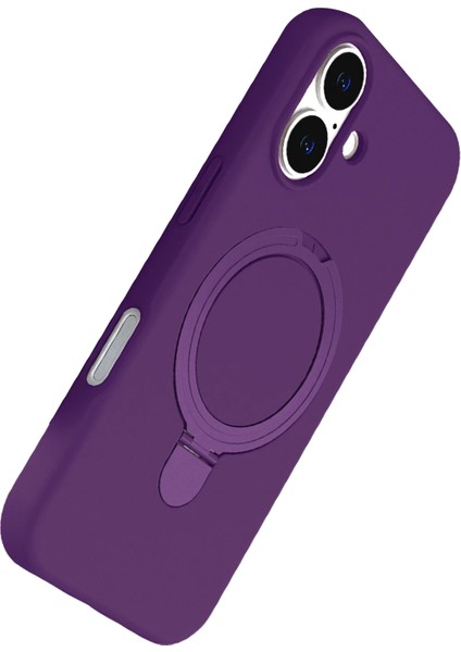 Nrzsnt Newface Apple Iphone 16 Regal Magsafe Standlı Kapak - Derin Mor modelleri