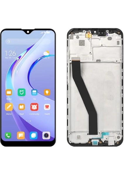 Xiaomi Uyumlu Redmi 8 LCD Ekran Dokunmatik Siyah Çıtalı