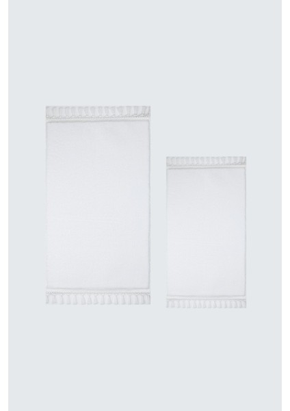 Yıkanabilir Premium Ponpon Saçaklı Kaymaz Taban Post Peluş Banyo Paspası 2'li Takım Bej mt fırsatları