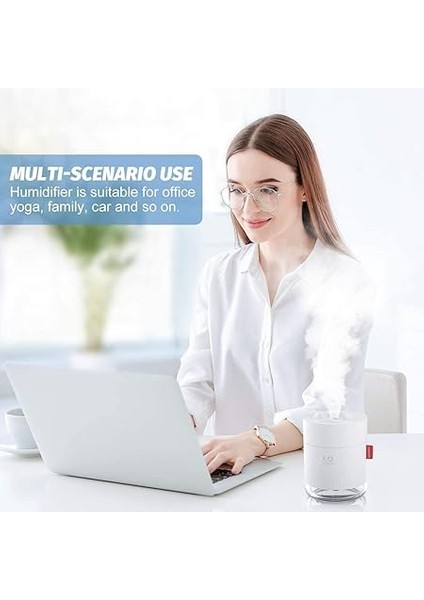 Nemlendirici 500ML Soğuk Nemlendiriciler A Nemlendirici Ultra Sessiz Nemlendirici Gece Lambası, USB Masaüstü Nemlendirici Su Otomatik Kapanma, Ev Bebek Odası Ofis Seya (Beyaz) Beyaz M fırsatları