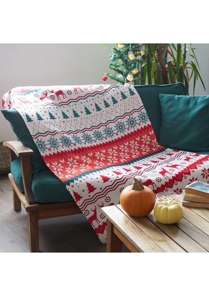 Yıl Motif Tasarımlı Tv Battaniyesi - Tek Kişilik Battaniye