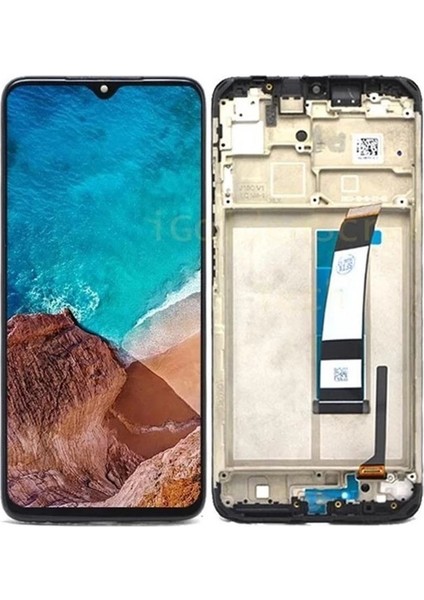 Xiaomi Uyumlu Redmi 9t LCD Ekran Dokunmatik Siyah Çıtalı