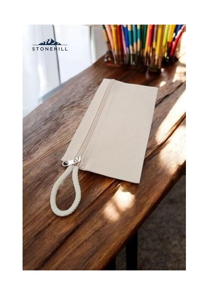 Kanvas Çantası, 23X12 Cm, Bej, Fermuarlı modelleri