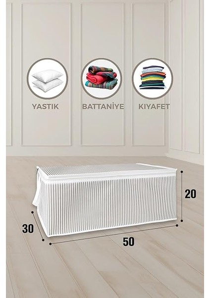 Kapısı Baza Altı Düzenleyici Kumaş Hurç (50 x 30 x 20) (3 Adet Gri) modelleri