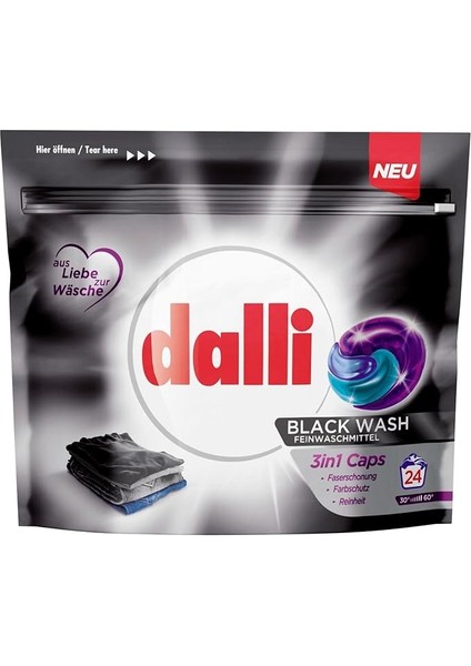 Siyah ve Koyu Renk Çamaşırlar Için Tablet Çamaşır Deterjanı 3'ü 1 Arada 24 Yıkama