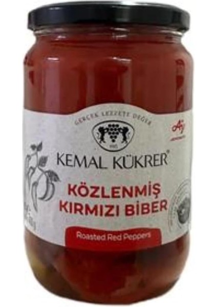 Kükrer Közlenmiş Kırmızı Biber Cam Kavanoz 720 cc