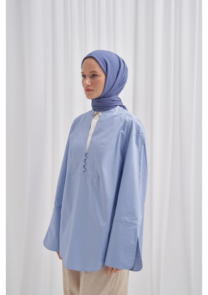 Organik Kırışık Şal Kot Mavi fiyatları