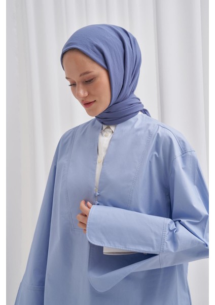 Organik Kırışık Şal Kot Mavi fırsatları