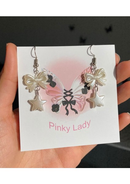 Coquette Aesthetic Incili Fiyonk Küpe fiyatları