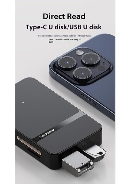 8in1 Multi Girişli Cf Kart Okuyucu Mac iPhone 15 16 Uyumlu Otg Telefon Type-C 5gbps Veri Aktarımı (MT84 Multi (Type-C ve USB Girişli)) fırsatları