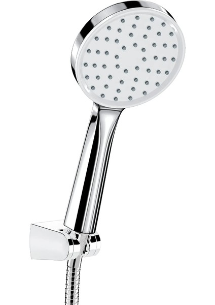 | Valtemo Parlak Krom Yuvarlak El Duşu + Hortum + Mafsal 3’lü Duş Seti