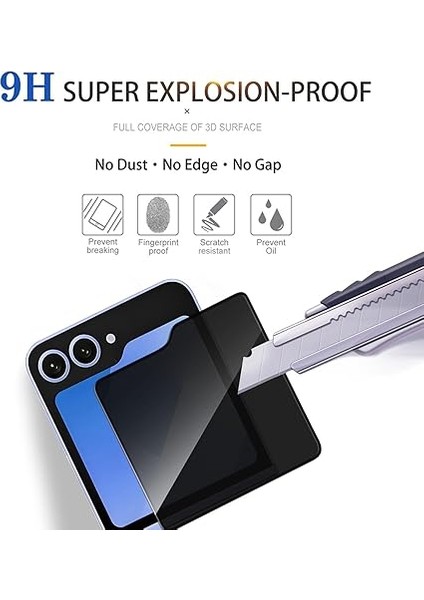 Samsung Galaxy Z Flip 7 Ile Uyumlu Hayalet Gizlilik Filtreli Ekran Koruma 0.33MM Incelik Privacy Cam Hayalet 5d Gizlilik Filtreli Galaxy Z Flip 7 ile Uyumlu Ekran Koruyucu fırsatları