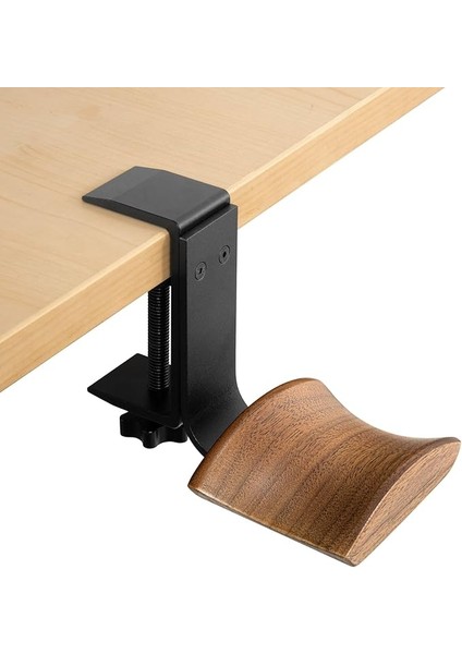 Kulaklık Tutucu, 6 cm Genişliğinde Ceviz Ağacından Baş Desteği, Kulaklık Standı, Kulak Üstü ve Oyun Için Ayarlanabilir Kıskaçlı Kulaklık Standı