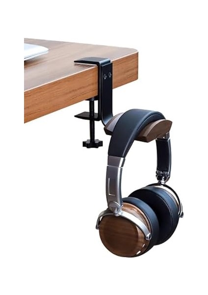 Kulaklık Tutucu, 6 cm Genişliğinde Ceviz Ağacından Baş Desteği, Kulaklık Standı, Kulak Üstü ve Oyun Için Ayarlanabilir Kıskaçlı Kulaklık Standı fiyatları