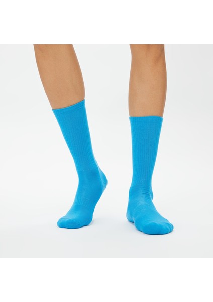 Unıted4 Unisex Mavi/turkuaz 3'lü Çorap modelleri