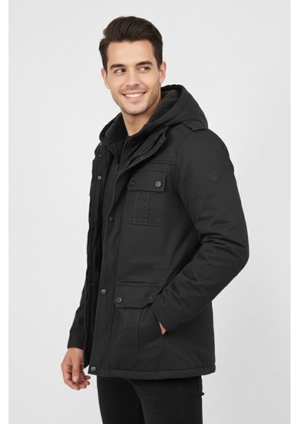 Erkek Spor Kanvas Kapüşonlu Parka 85133 BGL-ST04882 fırsatları