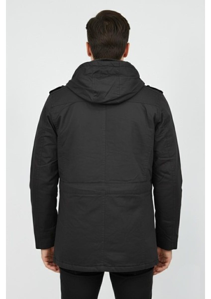 Erkek Spor Kanvas Kapüşonlu Parka 85133 BGL-ST04882 indirimleri