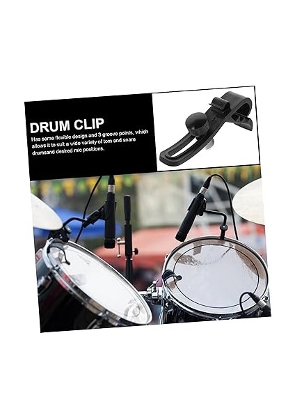 2 Adet Davul Mikrofon Kelepçesi Tutucu 5/8 Dişli Mikrofon Montajı Siyah Evrensel Davul Montajı Trampet Için modelleri
