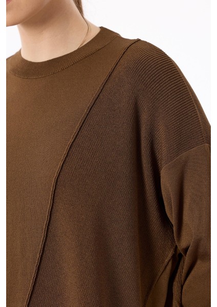 21872 Örgü Detaylı Rayon Tunik