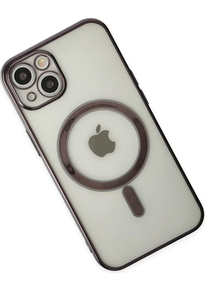 iPhone 14 Plus Kılıf Magneticsafe Lazer Silikon - SIYAH-(5796) - N207J593-M61207 modelleri