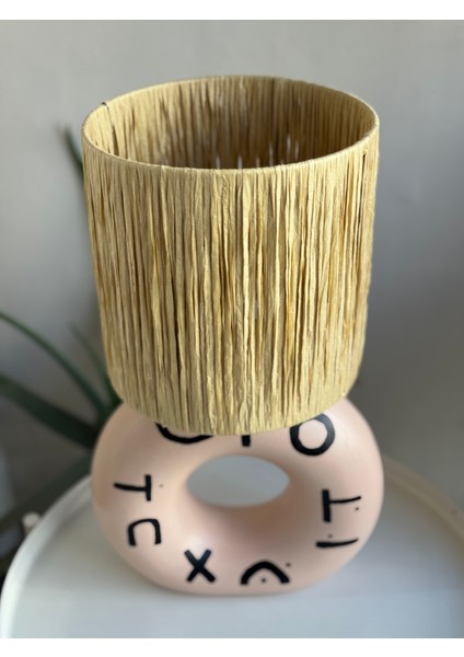 Hasır Başlıklı Ham Seramik Simit Abajur fırsatları