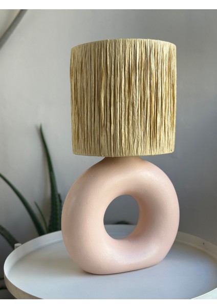 Hasır Başlıklı Ham Seramik Simit Abajur indirimleri