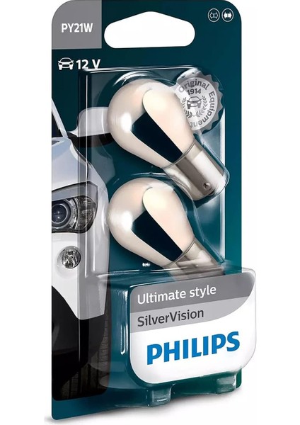 PY21W Chrome Diadem 12V 93 Turuncu Vision Ampul 2 Adet