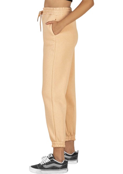 Yüksek Bel Kadın 3 Iplik Şardonlu Kışlık Eşofman Altı Bilek Boy Spor Eşofman Alt