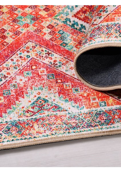 Otantik MDL892 Vintage Baskı Halı Silinebilir Yıkanabilir Salon Antre Mutfak Halı Yolluk indirimleri