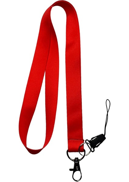 Kırmızı Basic Boyun Ipi Telefon Askısı
