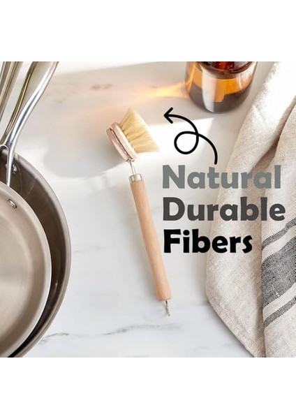 Fox Run 74906 Doğal Bulaşık Fırçası, Tampico Fiber Kıllar Kahverengi, 22,86 cm modelleri