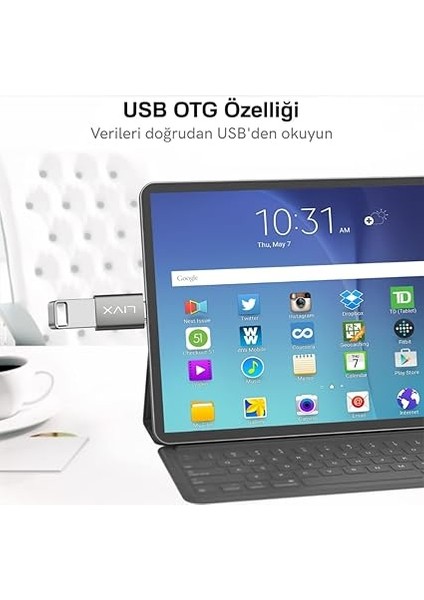 USB 3.1 To Type-C 10GBPS Veri Aktarımı 3A Hızlı Şarj ve Data Aktarımı Çevirici Dönüştürücü Otg Adaptör Space Gray Otgks fiyatları