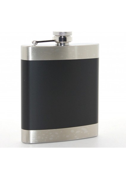 Paslanmaz Çelik Tekli 7 Oz Matara Siyah