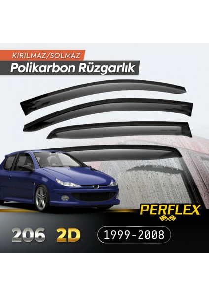 Peugeot 206 2d (Tek Kapı) 1999-2008 Cam Rüzgarlığı V2 Düz