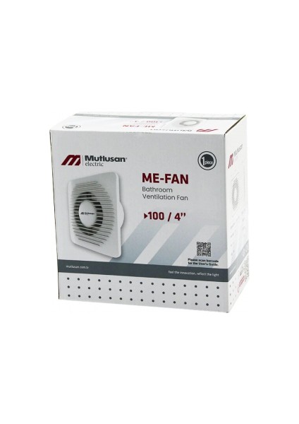 MUTLUSAN-001 211 000 100 00 00 Me-Fan 1004&AMP;QUOT;BANYO Tuvalet Havalandırma Aspiratörü 12W 2450RPM 100M3/H (5324)